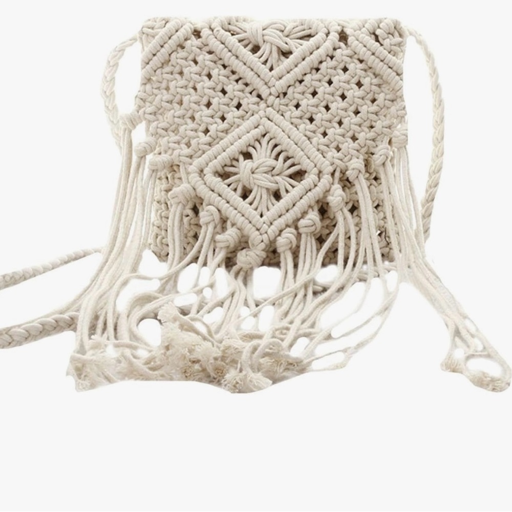 Macrame Crossbody Bag - image 1